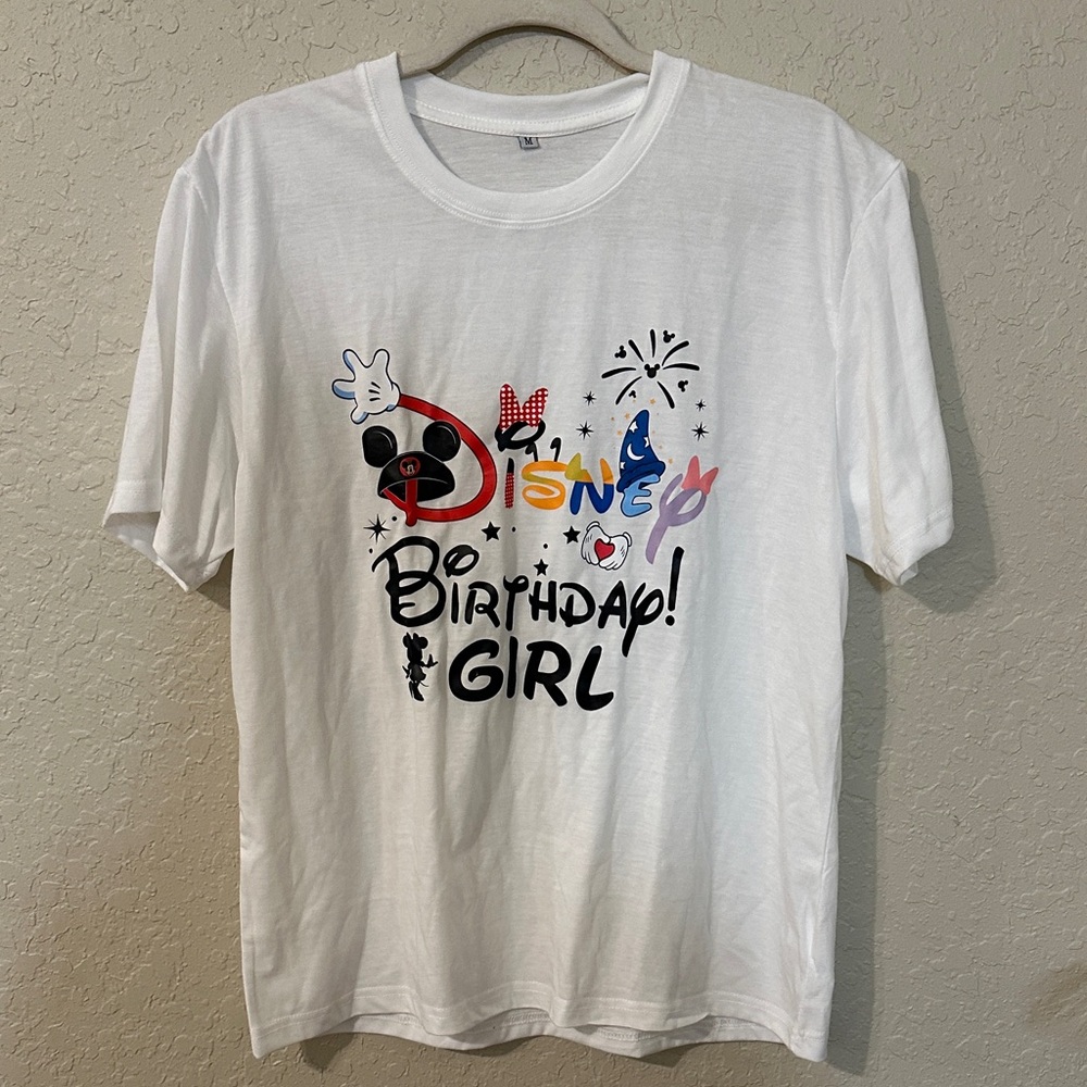 Disney White Birthday Girl Tee k